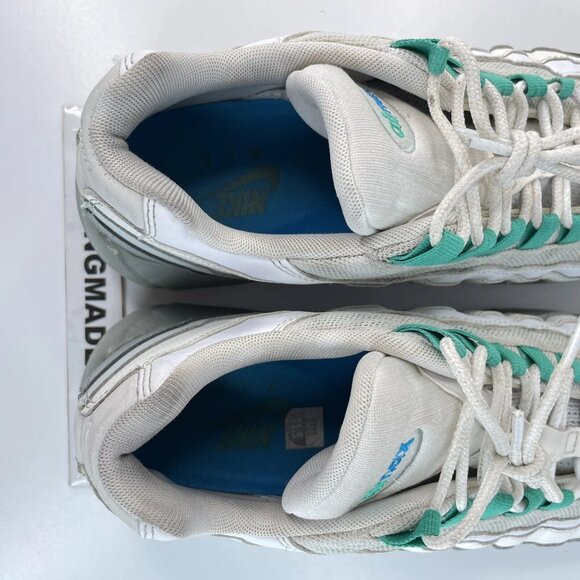 [US 11.5] NIKE AIR MAX 95 Essential Clear Emerald Running Shoes White Teal - Picture 11 of 12